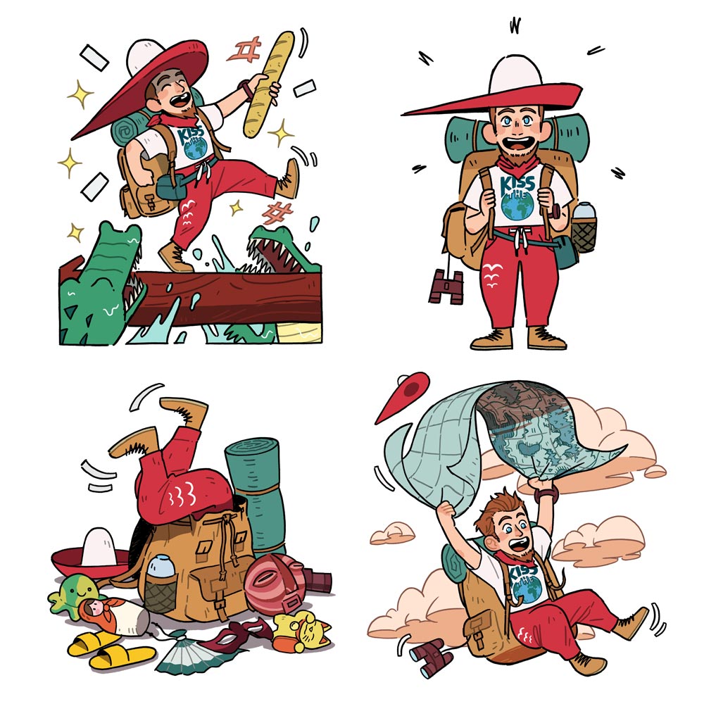 Divan lucky charm of travelers character design