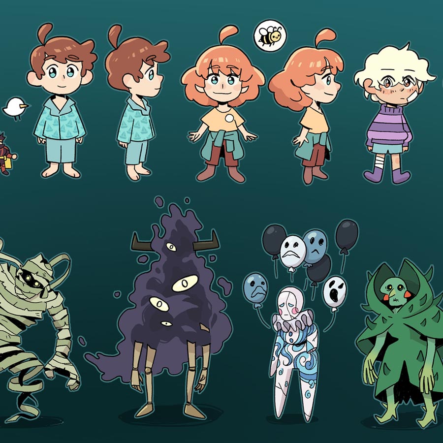 moja sestra hrdinka bafu komiks postavy dizajn