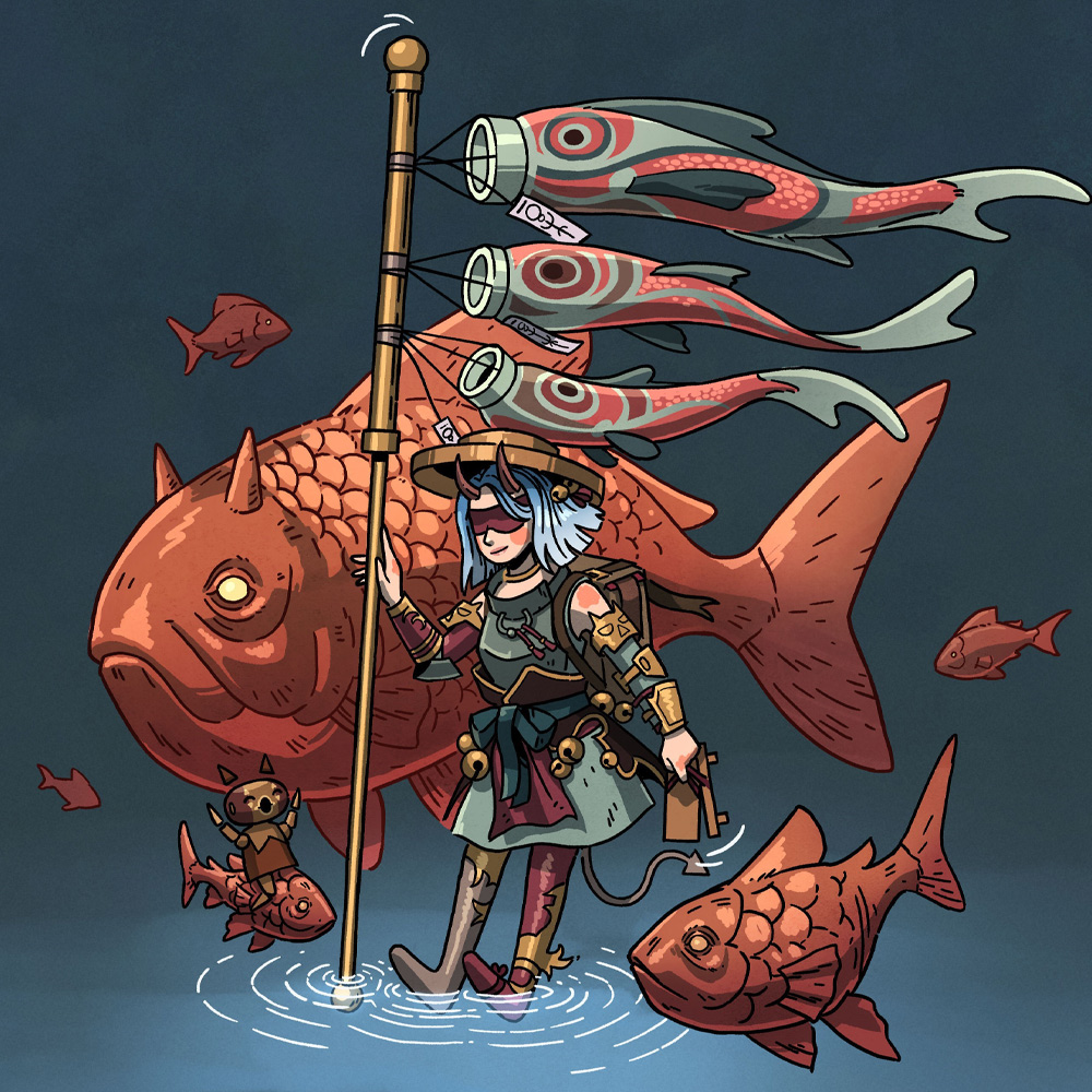 Cursed Fish Kite Girl