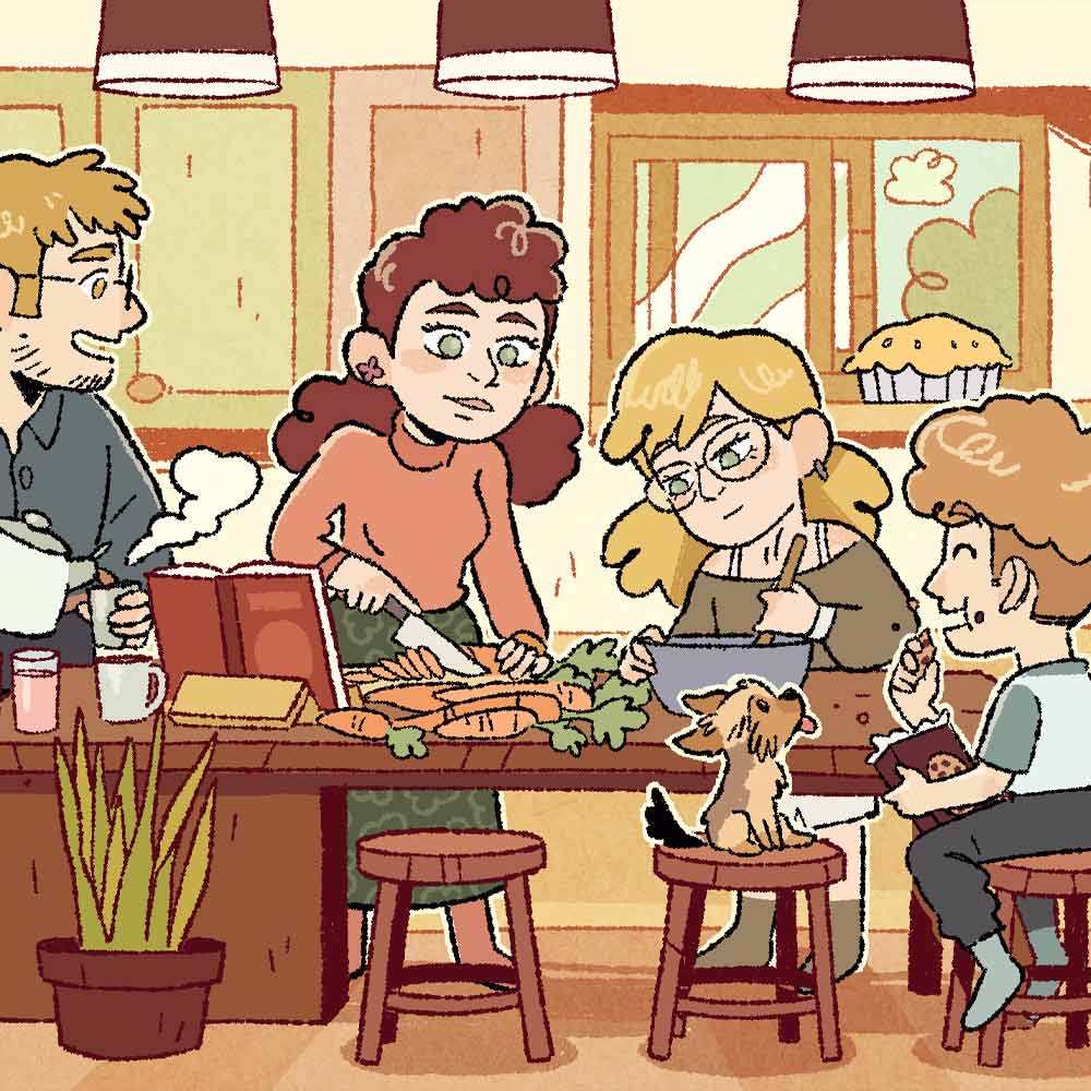 family cooking