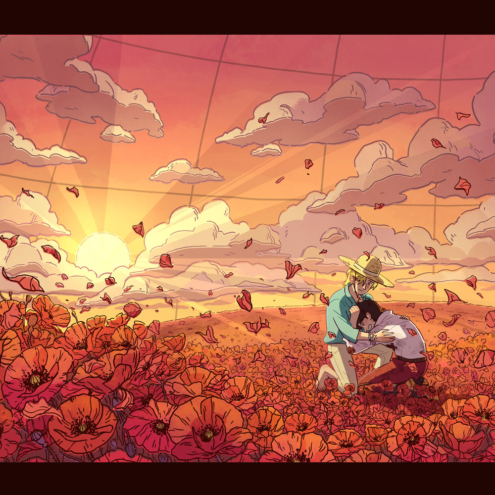 makove pole poppy flower illustration bafu the artifu