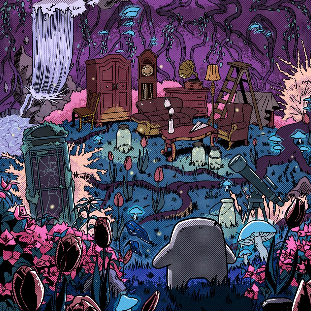 magical cave illustration